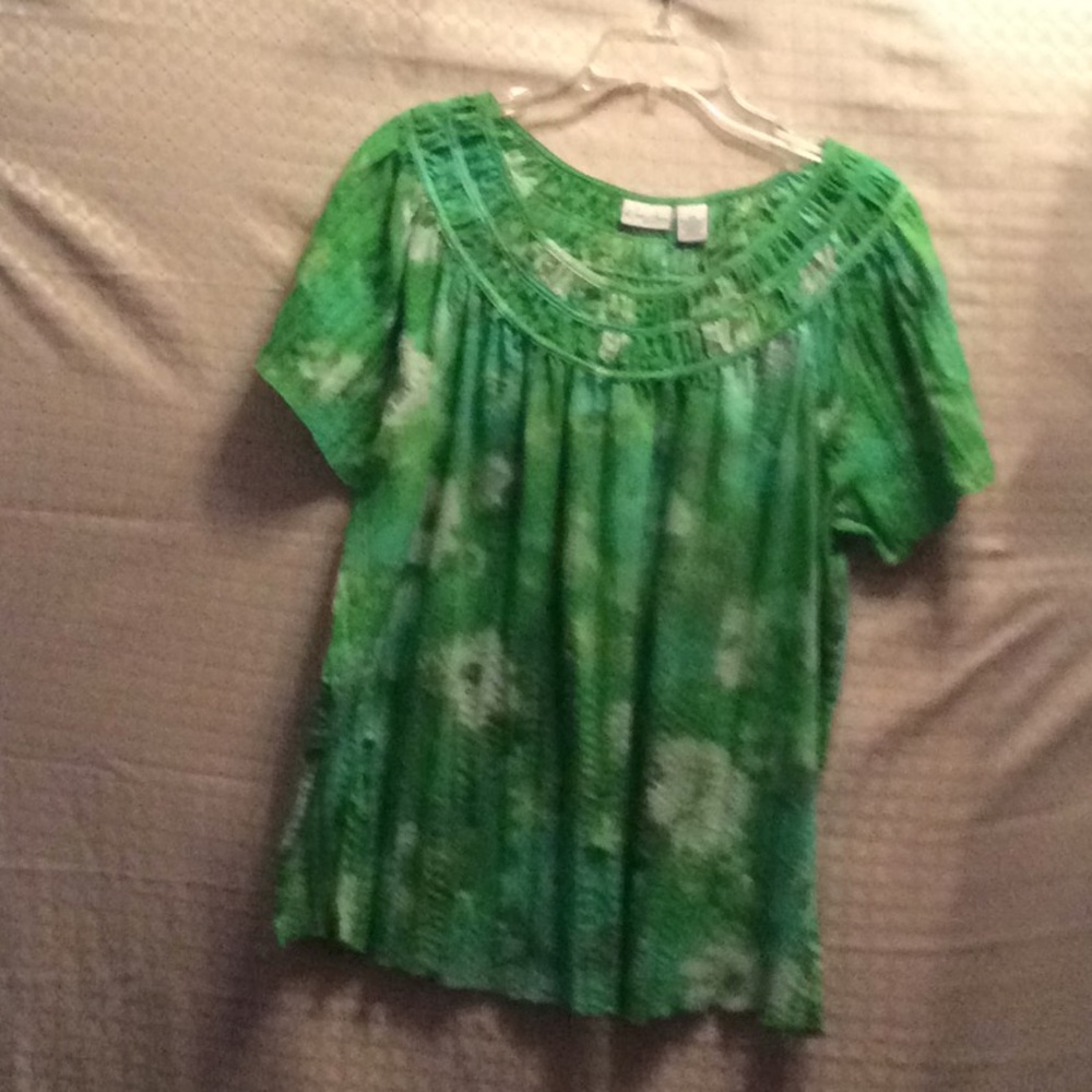Kim Rogers Green Multi Woman Top